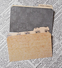 8 Mini File Folders Scrapbook Junk Journal Card Making Crafts Vintage Patterns