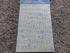NEW DEJA VIEWS WONDERFUL WORDS COLOR SPLASH RUB-ON ALPHABET LETTERS