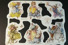 LOT 10 sheets VINTAGE 1989 Marjolein Bastin Die Cut Scrap England Scrapbooking