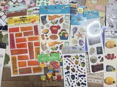 Large Scrapbook Sticker And Embellishment Lot 60 Packs New Stickers Loose Sheets