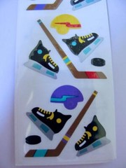 Vtg NIP Mrs. Grossman’s Stickers Ice Hockey Photo Safe 3 Sheets Skates Sport