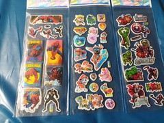 Cute and cool puffy sticker sheets you choose.manga,cartoon,disney,hello kitty