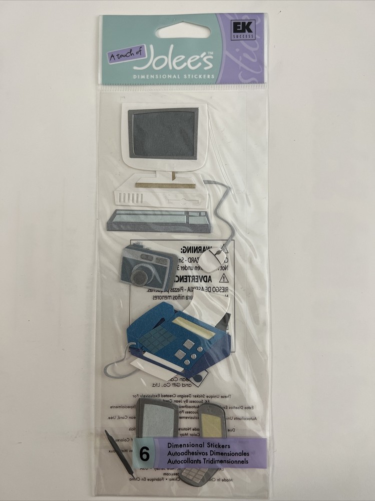 Jolees TECH GADGET 6pcs Dimensional Scrapbooking Stickers