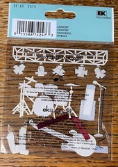 RARE Jolees SUMMER CONCERT Outdoor Music Bands Candles Drums Guitar 3D Stickers