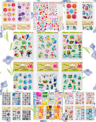 1199+ Lot of Scrapbooking Stickers Assorted Brands Mixed Themed Card Making DIY