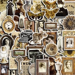 Vintage Style Photo Frames Ladies Moths Stickers Scrapbooking Card Journal Craft