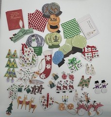 LOT OF 75+ Christmas 3D Embellishment Stickers For Scrapbooking Or Gifting Loose