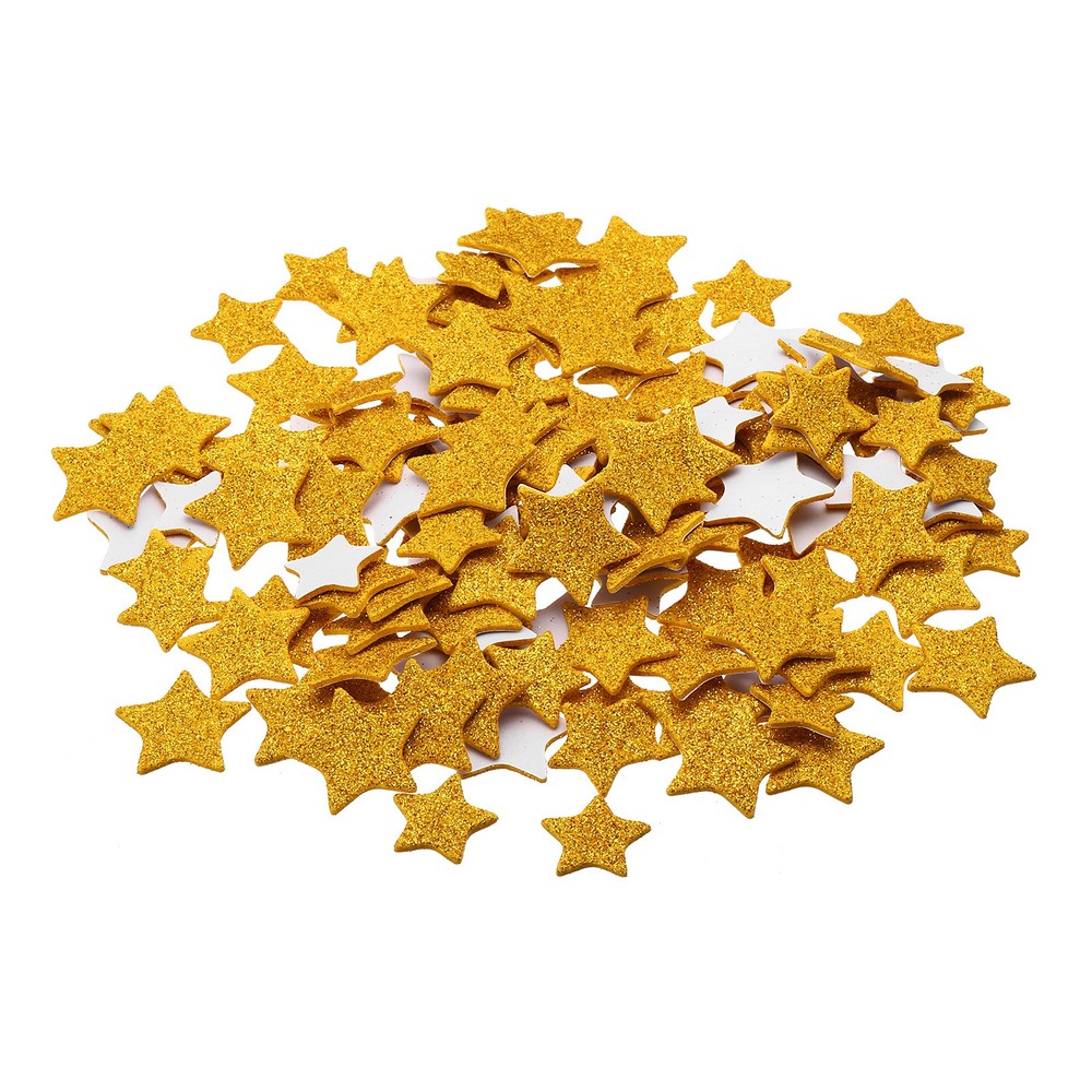 Foam Stickers EVA Adhesive Glitters Foam Shape Sticker Golden Star