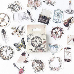 92 Pcs Vintage Aesthetic Scrapbooking Stickers, Steampunk & Victorian Themed Dec