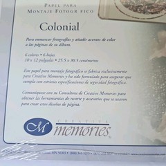 Creative Memories Colonial Photo Mounting Paper | 6 Colors | 6 Sheets | NEW