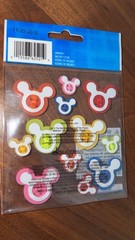 Mickey Mouse Icon Disney Sticker Adhesive Buttons