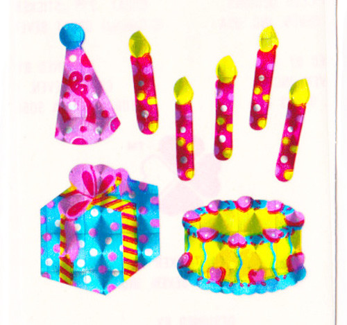 Vintage 80’s Great Seven 7 PRISM Birthday Party Cake Sticker Mod