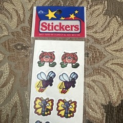 Vintage Insect Stickers Lot Of 3 – Ladybug Butterfly Bee Dragonfly Caterpillar