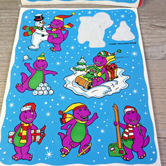 Barney Purple Dinosaur VTG Unique Brand Stickers 4 Sheets 1993 USA Made Sealed