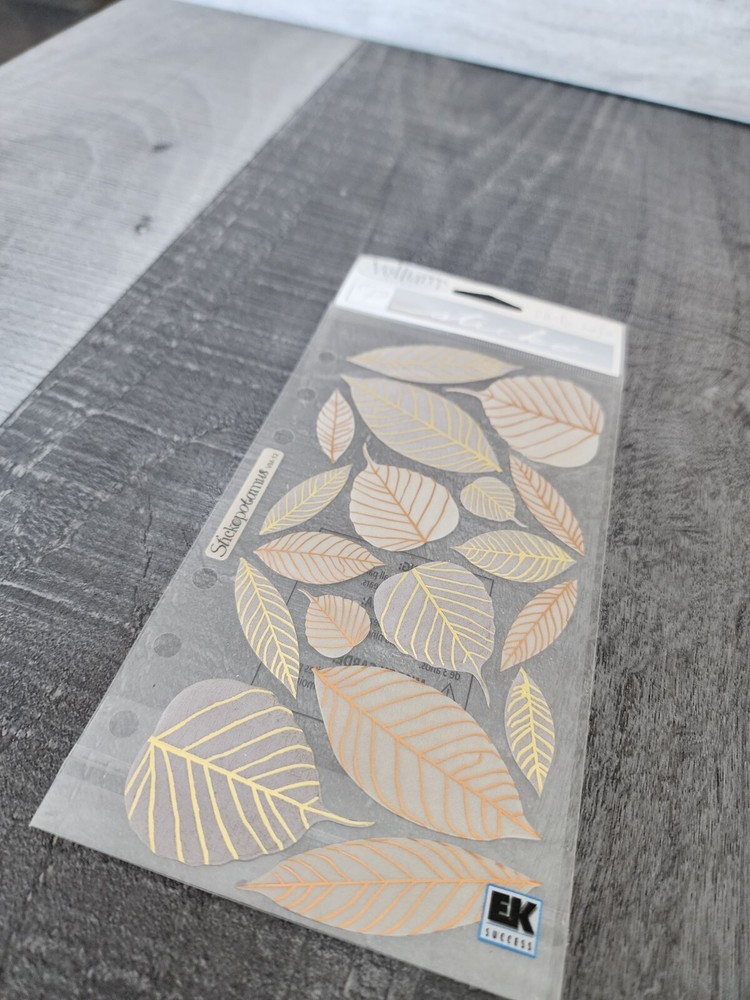 Sticko Stickers – Vellum Leaves Brown & Orange Scrapbooking RETIRED NEW #28