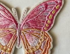 2” Butterfly Embroidered Sticker Patch by Paper Studio, Dimensional, Detailed