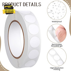1000 Pcs White Dot Stickers, 0.5 Inch round Sticker Labels, Blank Sticky Dots St
