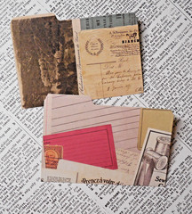 8 Mini File Folders Scrapbook Junk Journal Card Making Crafts Vintage Patterns