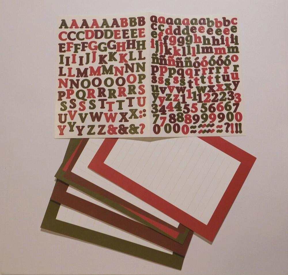 Creative Memories Stickers Mini ABC/123 Alphabet Sheet/Mats ~Winter Colors ~ HTF