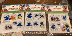 Vintage Smurfs Smurfette Assortment Puffy Stickers Lot of 3 MIP