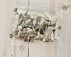 Scrapbook Hardware Bundle of Deja Views Metal Assortment & 2 Packs Label Holders