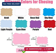 2 x3 Pink Label Stickers, Self-Adhesive Gift Tag Stickers, Write on Blank Labels