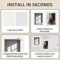 25 Pack Embossed Backing Boards Only, 12×18 Uncut White Mat Board, Acid Free …