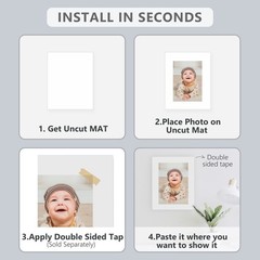 10 Pack White Backing Board, 18×24 Uncut Picture Frame Mat Backing Boards, Ac…
