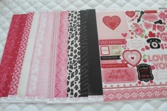 VALENTINES Echo Park 11 Double-Sided Cardstock & 1 – 12 x 12 Sheet of Stickers
