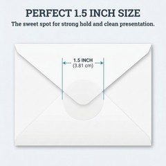 Clear Circle Stickers 1.5 Inch, 1000 Pack Waterproof, Virtually Invisible
