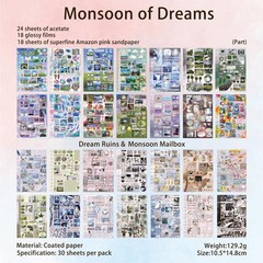 Japanese Sticker Book – 30 Sheet Sticker Book for Journaling & Scrapbooking |…