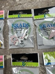 Eyelet Outlet Brads Lot of Christmas NEW 6 packs Card Making Scrapbooking