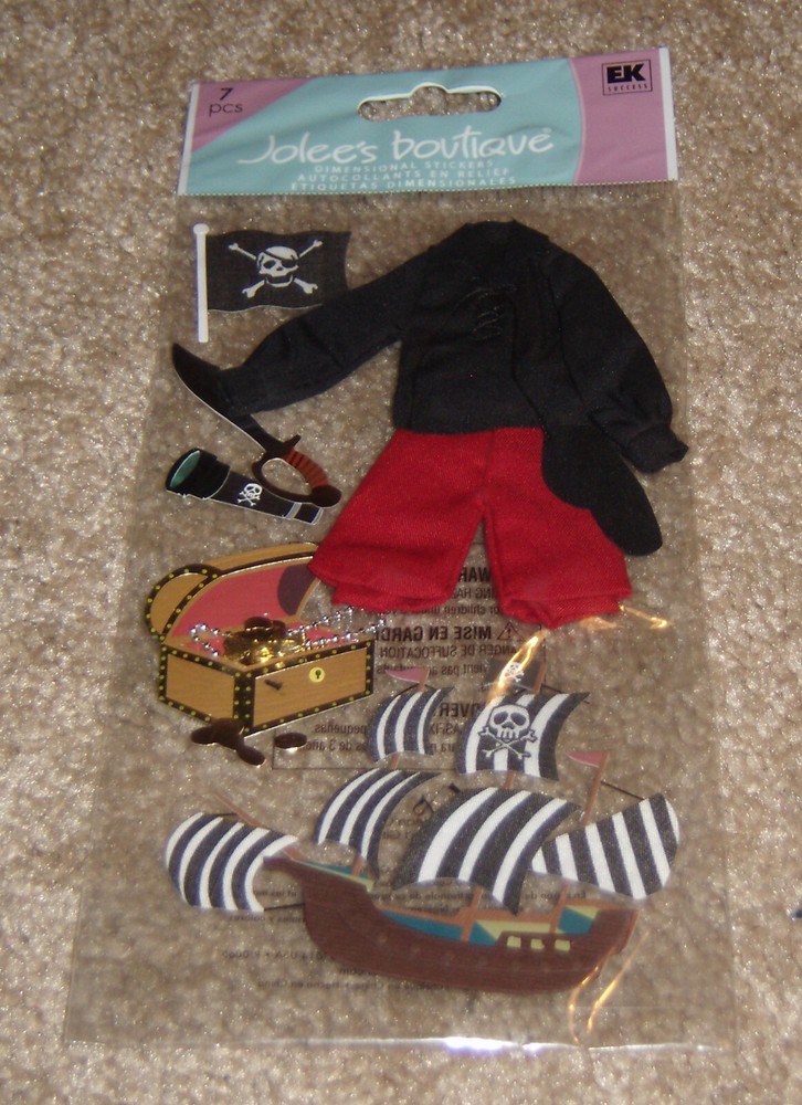 Disney EK Success Jolee’s Dimensional Sticker ~ Pirates Costume w/Extras