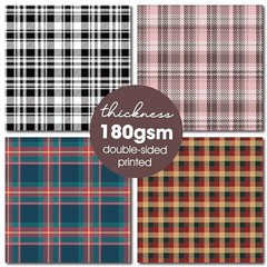 Plaid Tartan Flannel 12×12 Scrapbook Paper Pad 36 Sheets Double Sided Cardstock