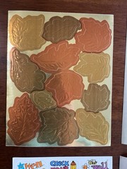 Vintage 80’s or 90’s 4 X STICKERS SHEET RARE Htf Excellent Foil Leaves