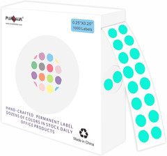 0.25 Inch Color-Code Dot Stickers,1000 Stickers Roll Colorful Coding Label Stick