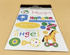 Keepsake Essentials Stickers BABY GIRL Angel Precious 2-Sheets Scrapbook, NEW