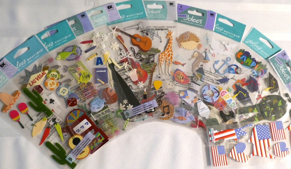 JOLEE’S LOT OF 13 PACKS . ALL DIFFERENT! LAS VEGAS,FISH, ANIMALS,SCHOOL,QUITARS