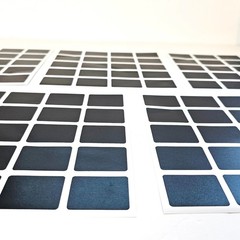 Black Rectangle Stickers 2×1.25 Matte Chalkboard Style Labels Sheet Set 5 Craft