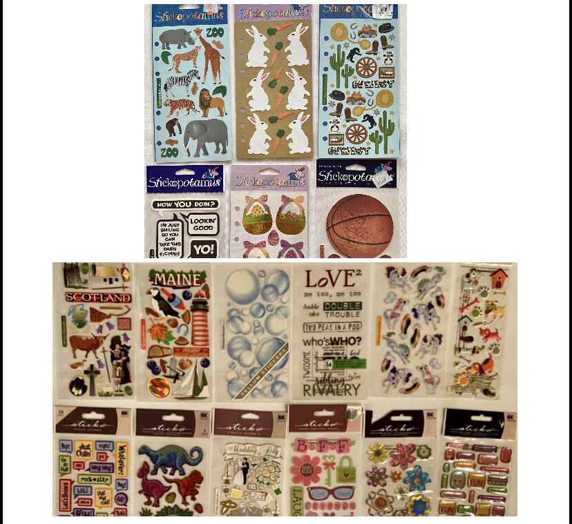 *Reduced Prices!! STICKO & STICKOPOTAMUS Stickers! YOU CHOOSE! Ships Free!