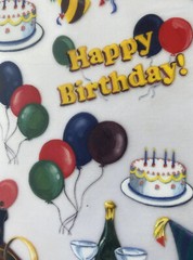 CELEBRATION Rub-On(6”x 9”)Happy Birthday•Wedding•Balloon•Champagne •Party•Cake•