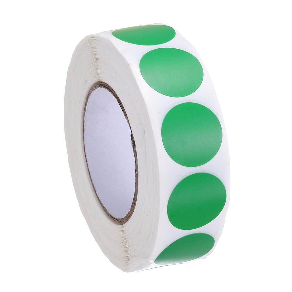 1000Pcs 3/4″ Colored Dot Stickers Adhesive Color Coding Label, Bright Green