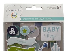American Craft Project Life Becky Higgins 3 Pg 54 Stickers Baby Boy Scrapbooking
