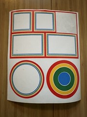 Lot Vintage 1981 Current Bright & Bold Seals Stickers Rainbow Star Heart Circle