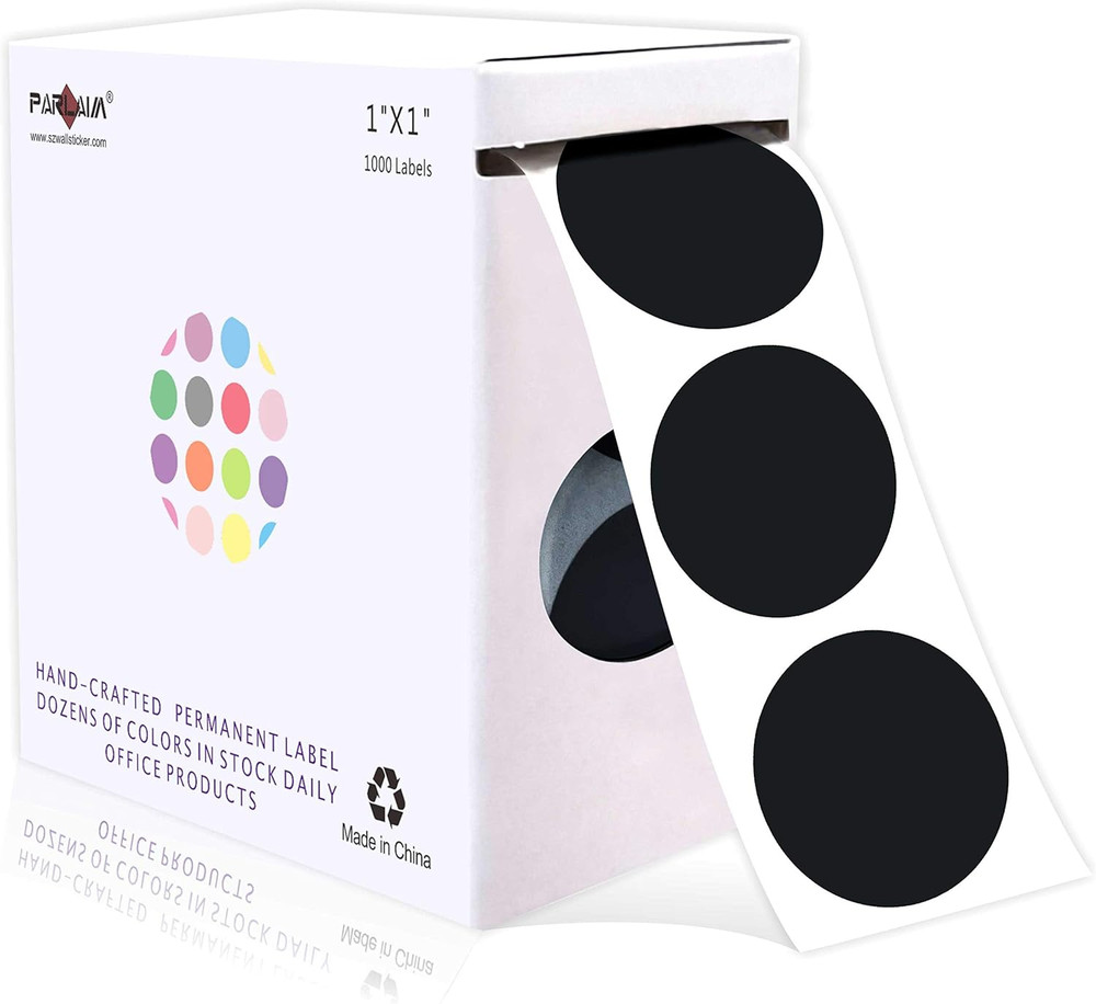 1” round Permanent Adhesive Color- Dot Stickers,1000 per Roll Dots Label Dispens