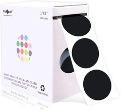 1” round Permanent Adhesive Color- Dot Stickers,1000 per Roll Dots Label Dispens