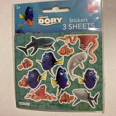 Disney Pixar Finding Dory Stickers 3 Sticker Sheets 12 Designs NEW (2) 2017