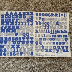 Creative Memories Making Memories Scrapbooking ABC/123 Sticker PC Letters Used