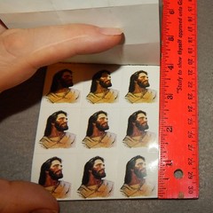 1 Pack Vintage Gummed Jesus Stickers (1″ x 1 1/4″) 144 Stickers – new