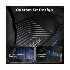 OEDRO Floor Mats Compatible with Toyota Tundra CrewMax Cab 2014-2021, Custom …